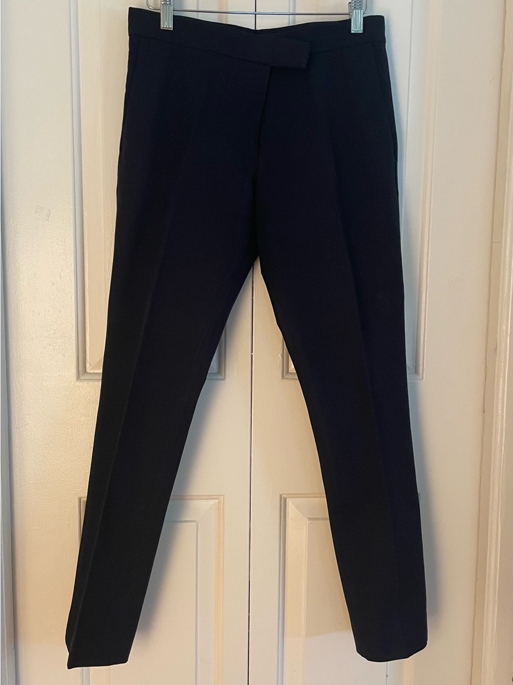 JOSEPH Black Structured Stretch Trousers Size 36